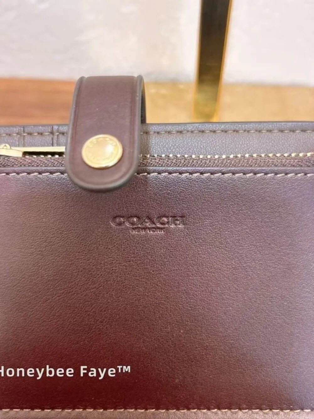 NWT Coach 2-In-1 Wallet CCL71 Gold/Espresso